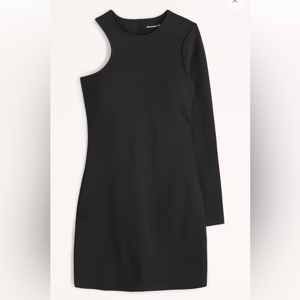ABERCROMBIE Asymmetrical One-Shoulder Ponte Mini Dress NWT - Picture 8 of 9